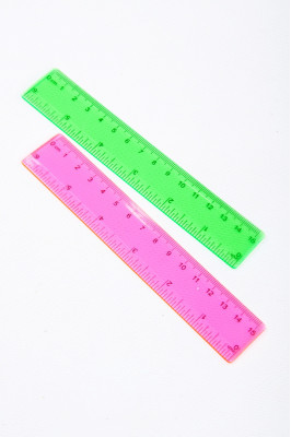 Лінійка, 15 см, пластикова